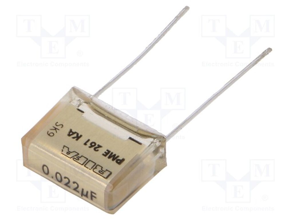 1x Kondensator: Papier 22nF THT 10,2mm 10% 220VAC Serie: P61 P61KA5220KR19T0 Pap