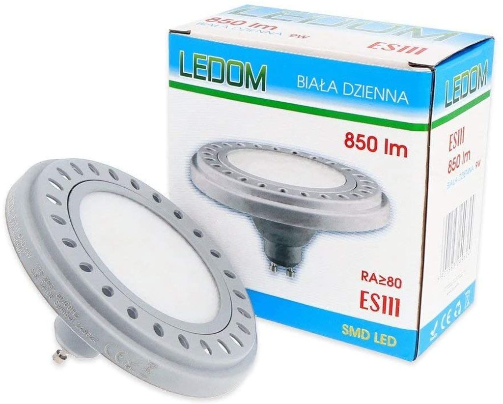 9W LED Leuchtmittel ES111 850lm Lampe 120° Reflektor Strahler Licht SMD Spot GU10 Birne 4000K Neutralweiß in Grau