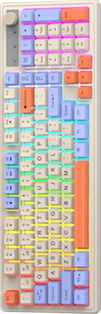 Clavier mécanique rétroéclairé K98 sans fil avec bouton de volume