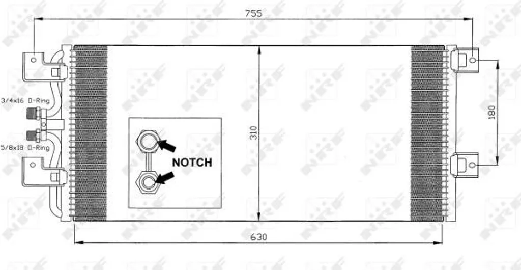 Condensateur Haute Performance NRF 35140 - Aluminium pour VW T4 OE