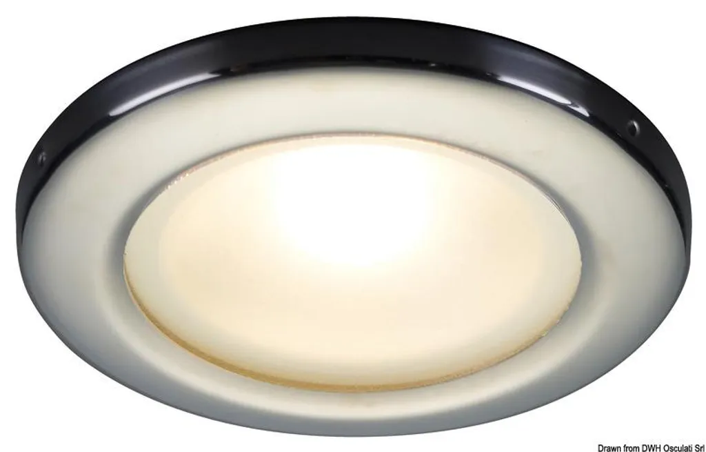 Spot LED encastrable Vega II Osculati pour plafond de cabine bateau