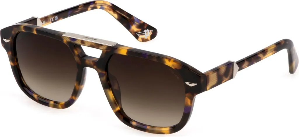 Police SPLL19 0744 Occhiali Acetato Tartarugato | Qualità De Rigo 55mm