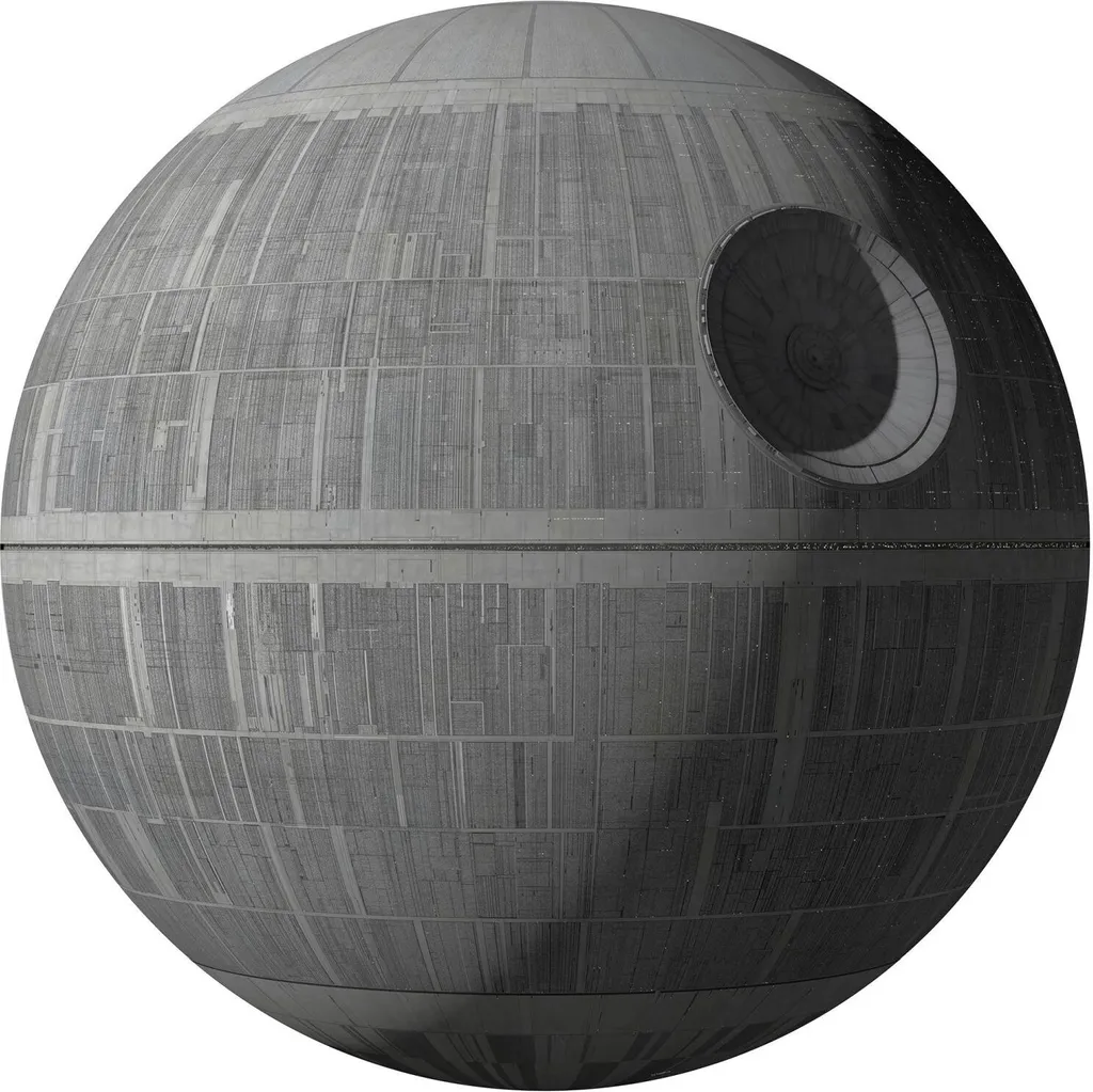 Décorer une chambre avec le papier peint rond Star Wars Étoile de la Mort