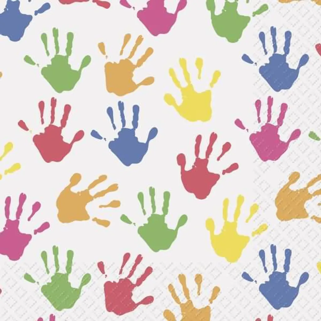 Serviettes STEWO Hands 33 cm blanc anti-peluches pour table chic