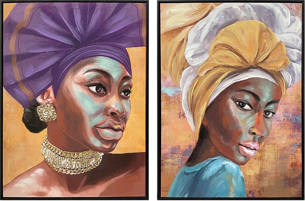 Lienzo DKD Home Decor 60 x 3,5 x 80 cm Afrikanischer Kolonialstil (2 Stück)