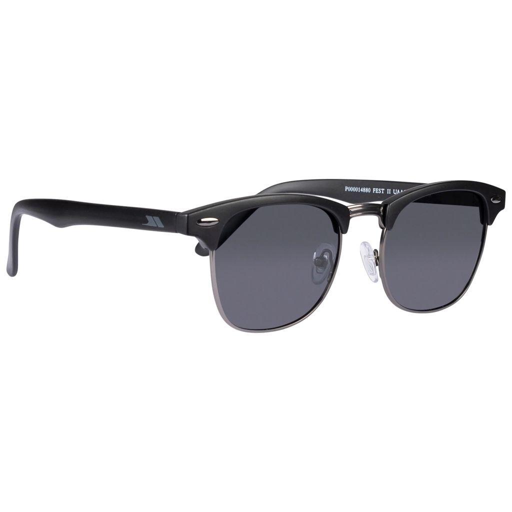 Trespass - Herren/Damen Uni Sonnenbrille "Fest II" TP6236 (Einheitsgröße) (Matt Schwarz/Metall-Grau)