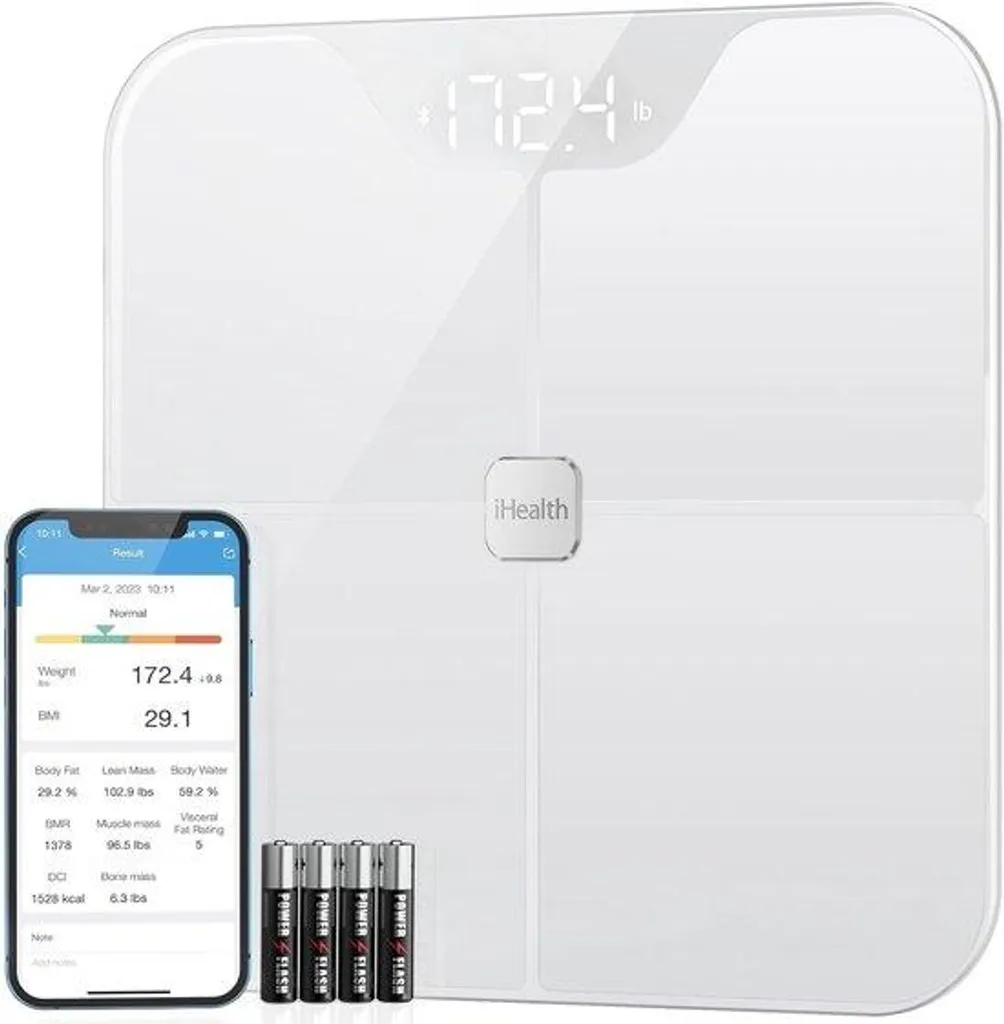 Pèse-personne connecté Bluetooth pour comprendre et gérer son poids blanc