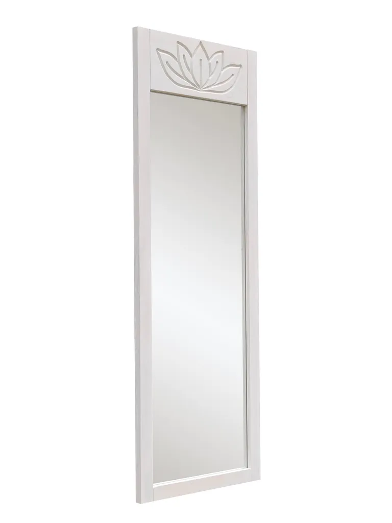 Skye Decor Lotus Miroir Cheval Blanc en Bois Massif 55 x 155 cm Chic - 3