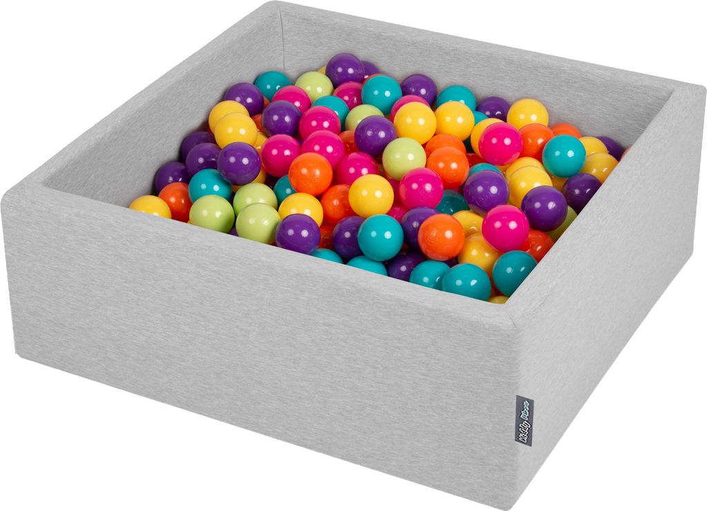KiddyMoon bällebad 90x30cm/200 bälle ∅ 7cm bällepool mit Produktbild 