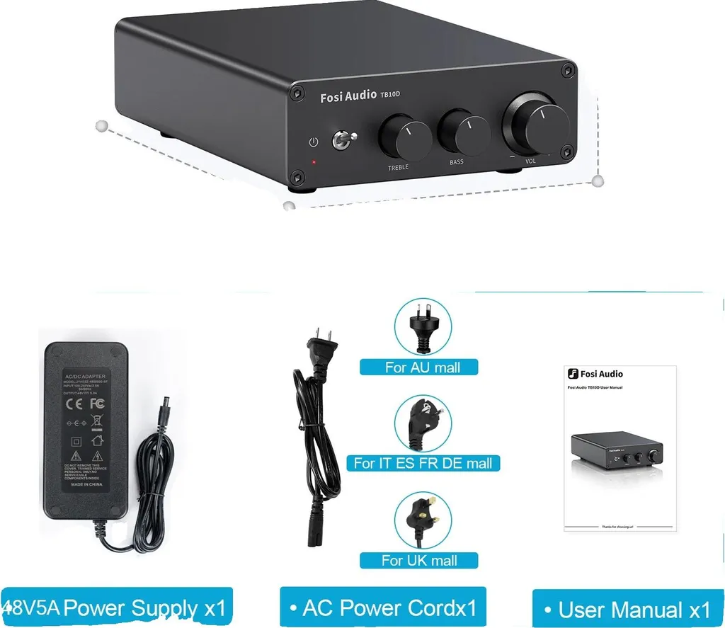 Amplificateur audio haute puissance avec alimentation 48V intégrée