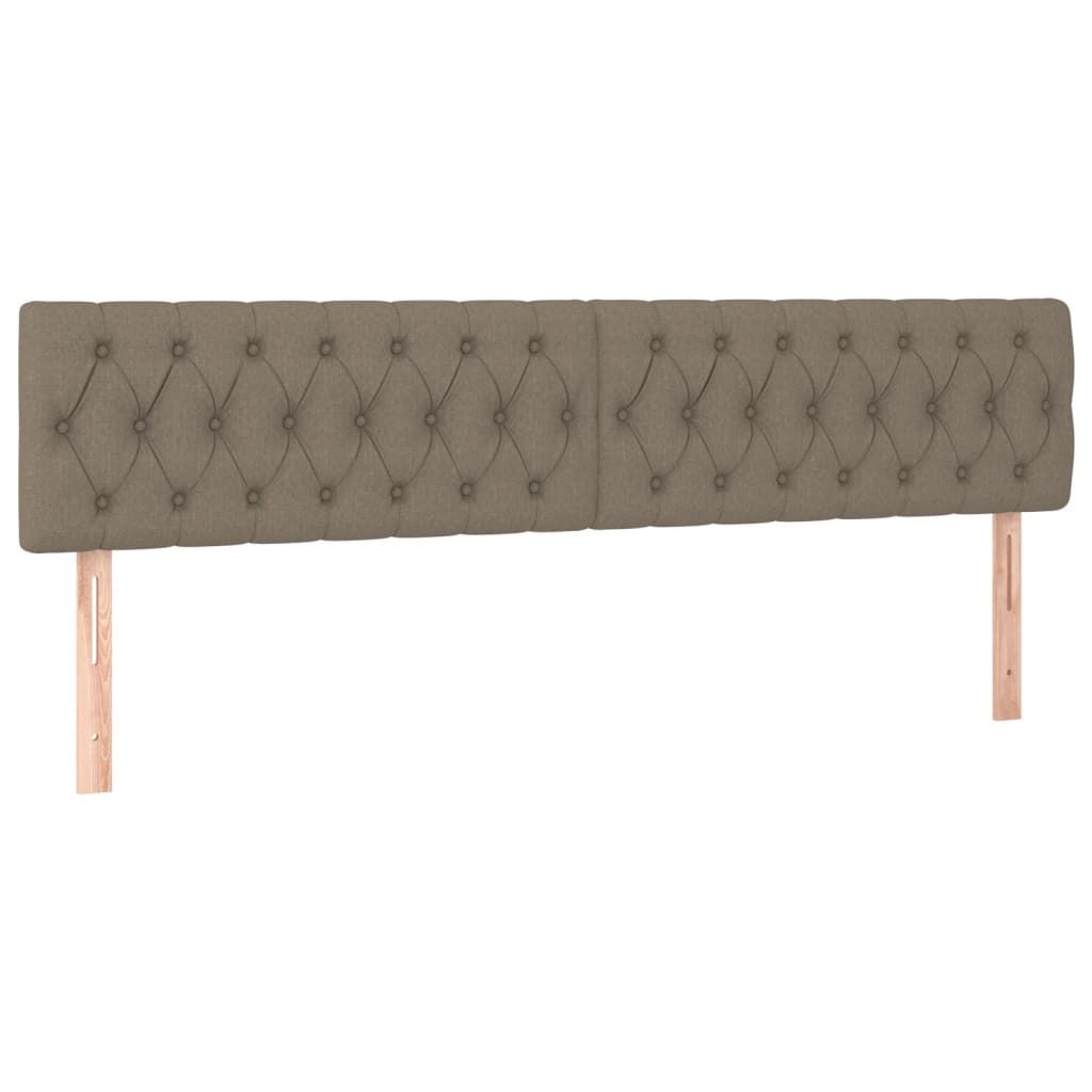 Kopfteile Taupe 180x7x78/88 cm Stoff