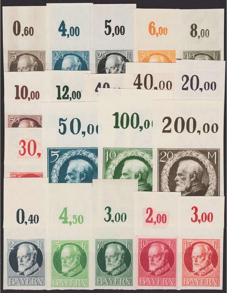 Bayern Nr. 94-115B postfrisch ** Oberrandsatz