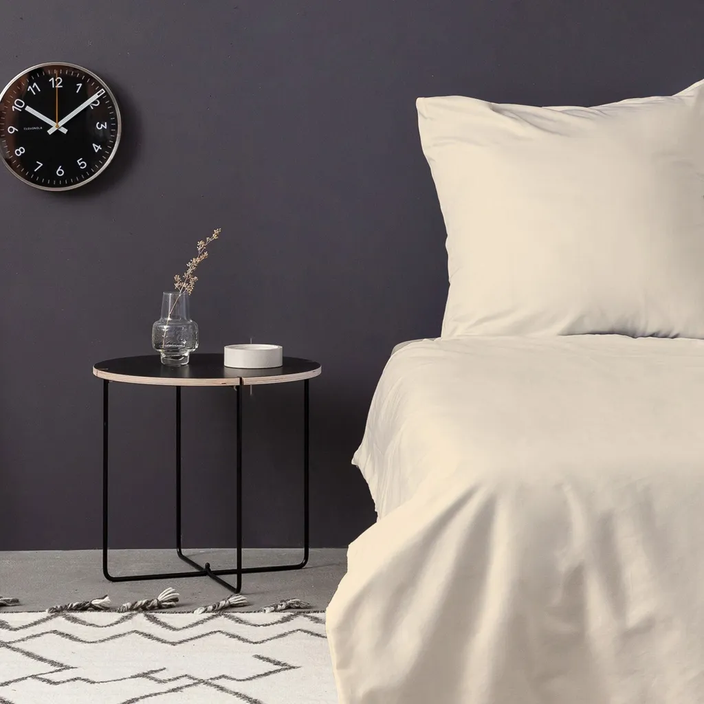 Copripiumino L'Essentiel 260x220 Raso Cotone Crema - Lusso Quotidiano