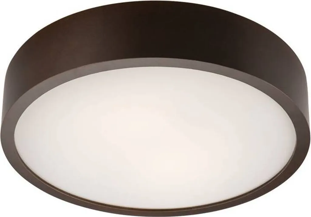Plafonnier LED Bois Lamkur 26916 2-Points - Blanc/Wengé 37cm E27