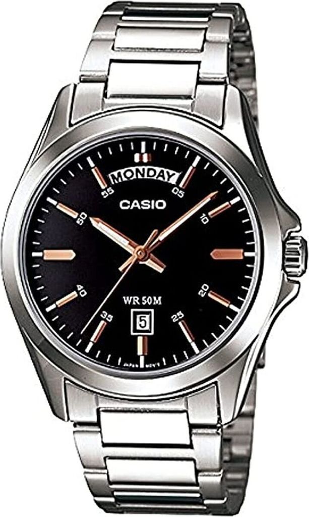 Casio Collection MTP-1370D-1A2 Herrenuhr Edelstahlarmband Produktbild 