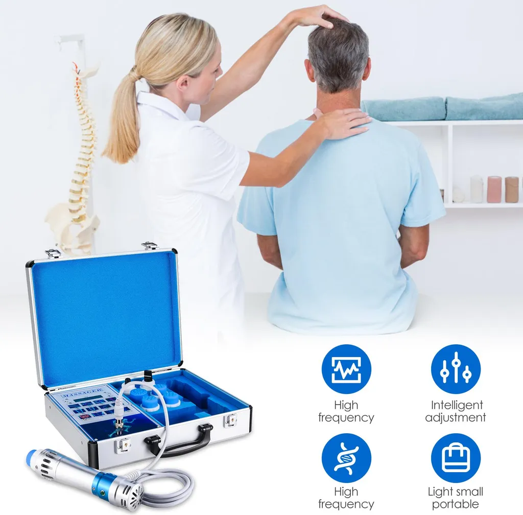 Machine à ondes de choc radiale portable avec 7 têtes de massage Pro