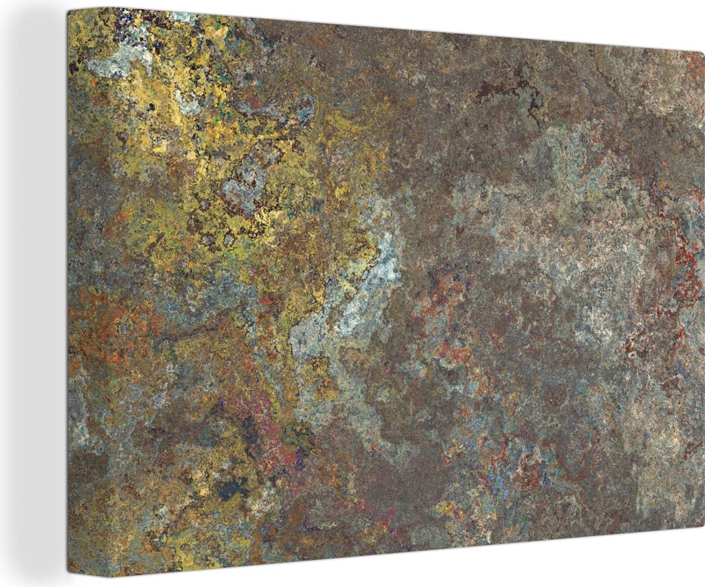 OneMillionCanvasses - Leinwandbilder - 150x100 cm, Rost - Schiefer - Stein - Industrie, Wandbilder Kunstdruck Wanddekoration - Foto auf Leinwand ...