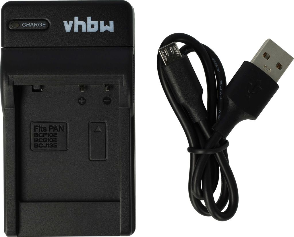 vhbw USB Ladegerät kompatibel mit Panasonic Lumix DMC-FP8V, Produktbild 