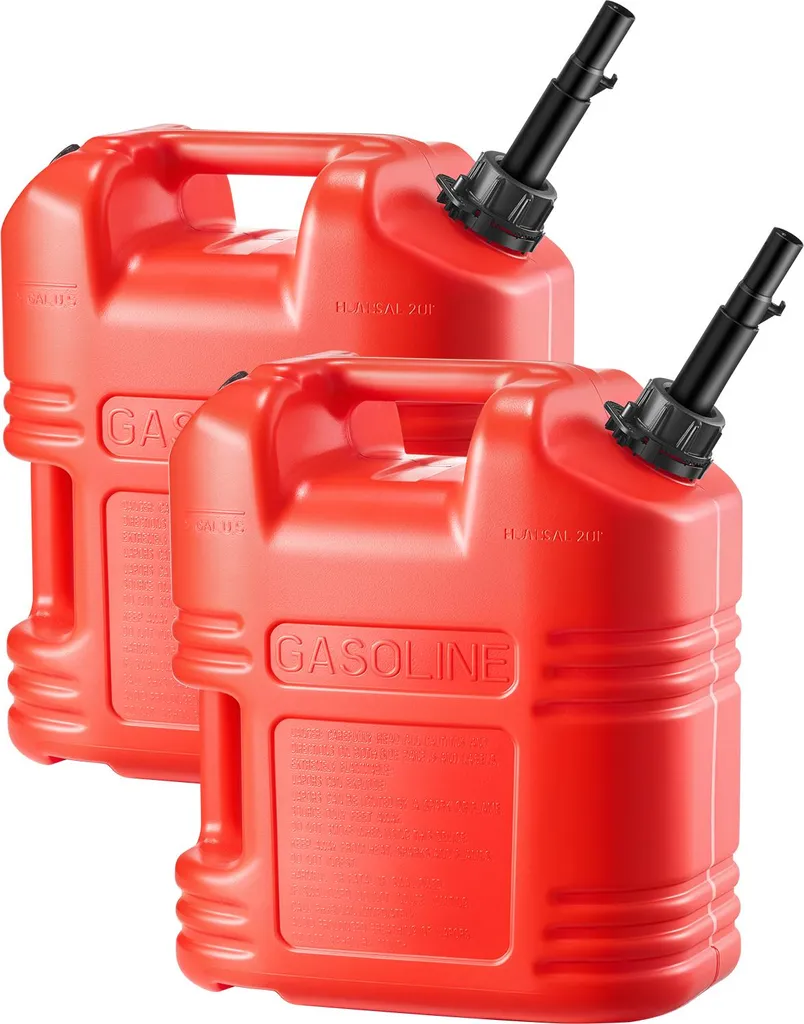 Bidon de Carburant 19L avec Graduation Transparente pour Auto et Moto