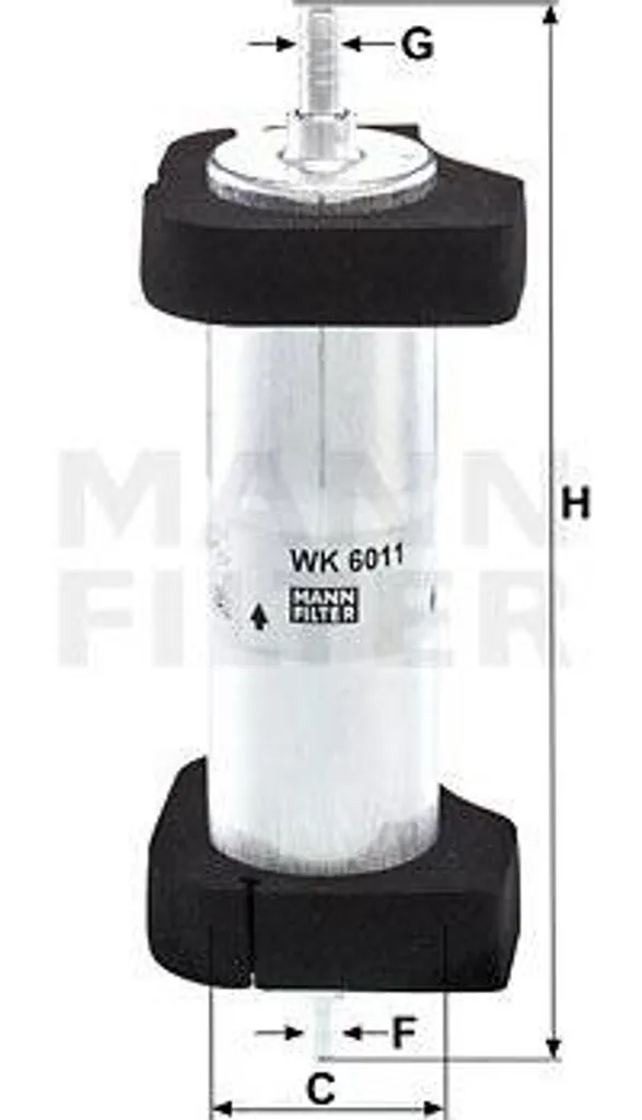 Filtre à Gazole WK 6011 MANN-FILTER Haute Performance OE 8R0127400 Q5