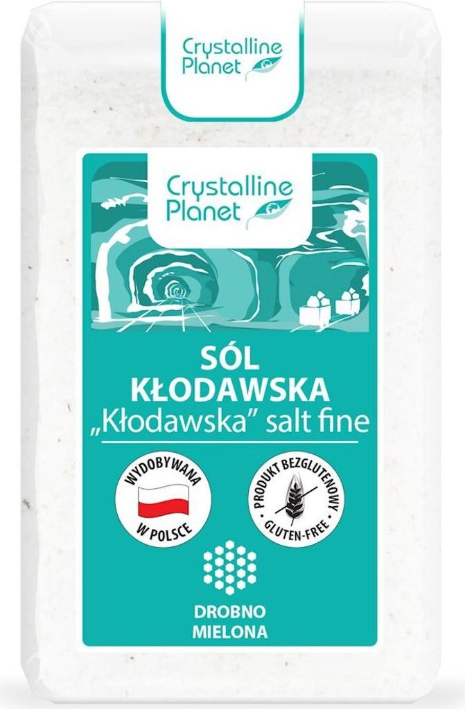 SÓL KŁODAWSKA DROBNO MIELONA BEZGLUTENOWA 600 g - CRYSTALLINE PLANET