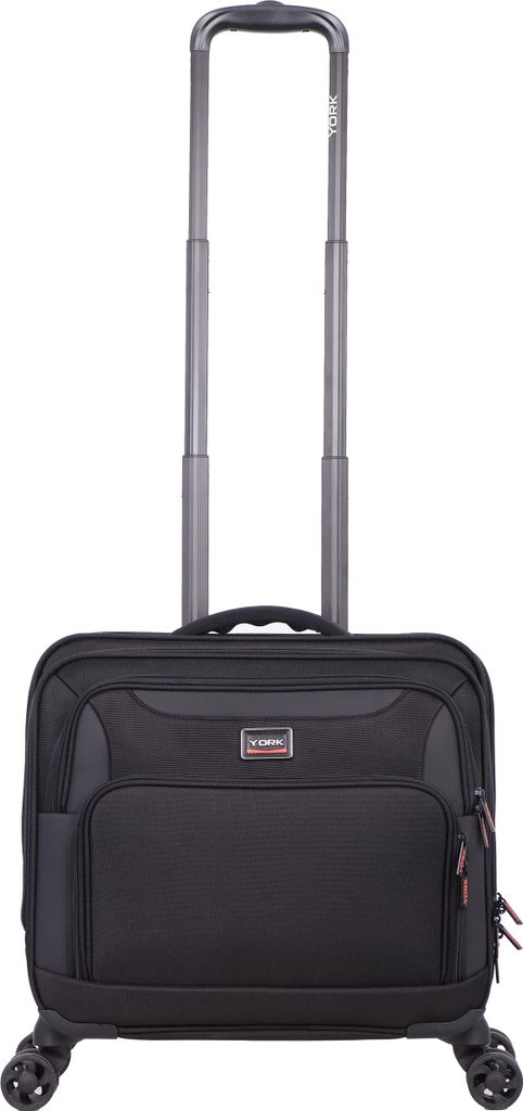 York Aktenkoffer Venture mit Teleskopgriff und 360°-Spinnerrollen Black One Size