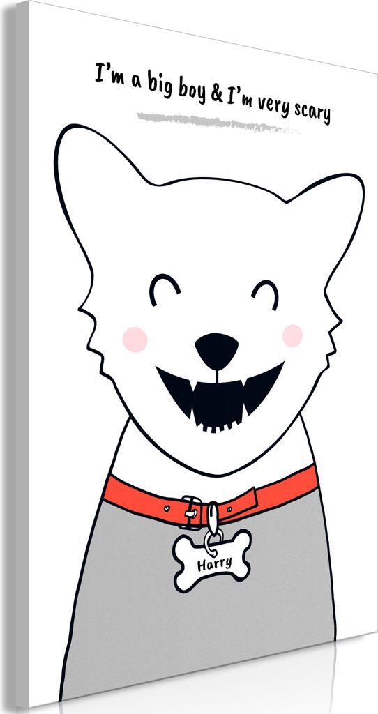 Vlies Leinwandbild - Doggy Harry (1 Part) Vertical 20x30 cm Für Kinder e-A-0111-b-a