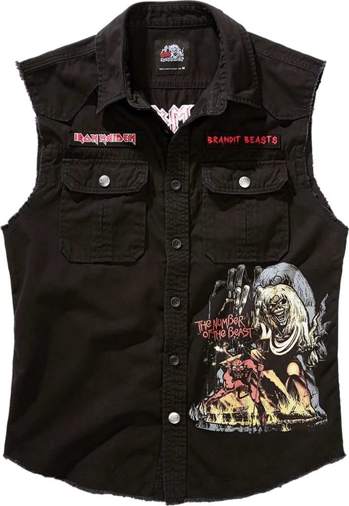 Brandit Iron Maiden Vintage Shirt sleeveless NOTB black, 4XL