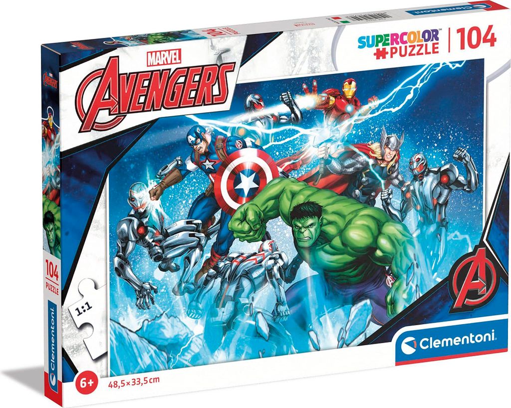 Clementoni - Układanka 104 elementy Marvel Avengers - Zdjęcie produktu 