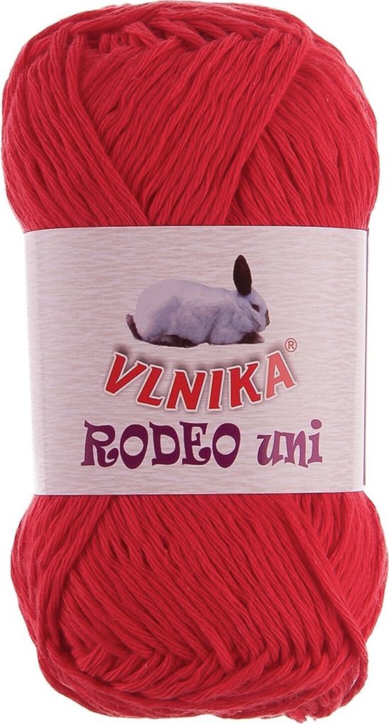 50g Baumwoll-Strickgarn Rodeo Uni Handstrickgarn Klassikgarn freie Farbwahl, Farbe:506 rot