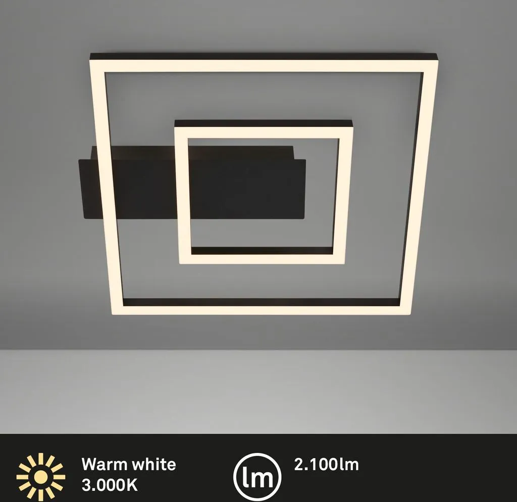 Lampada da soffitto a LED, nera, LED/22W - 2