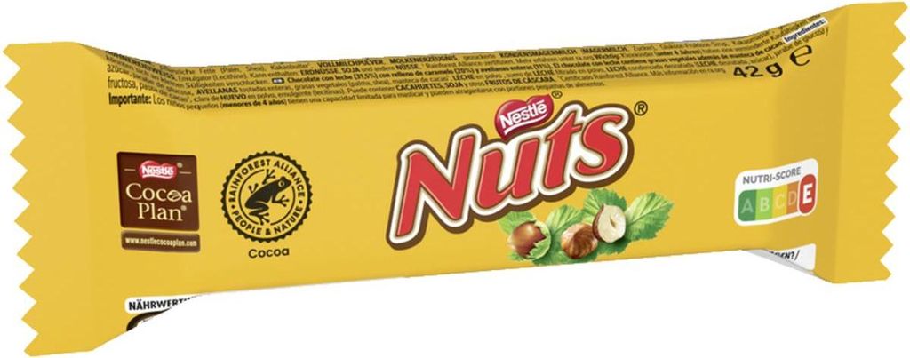 KIOSK BOX Nestle Nut´s gelb 24 Riegel á 42 Gramm Produktbild 