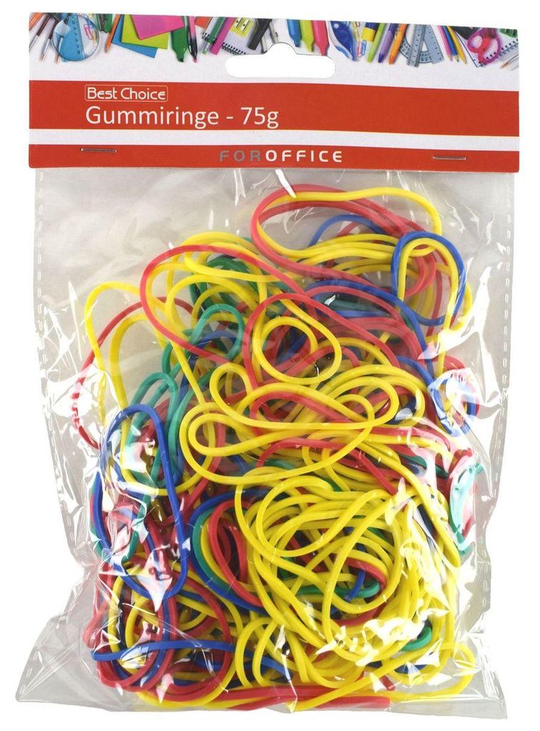 ca. 180 Ringe aus Gummi je Ø 3,5 cm mehrfarbig 75 g pro Produktbild 