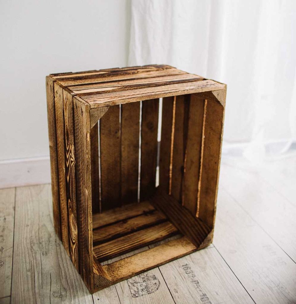 Holzkisten 3er Set Vintage Geflammt 50 x 40 x 30cm Produktbild 6
