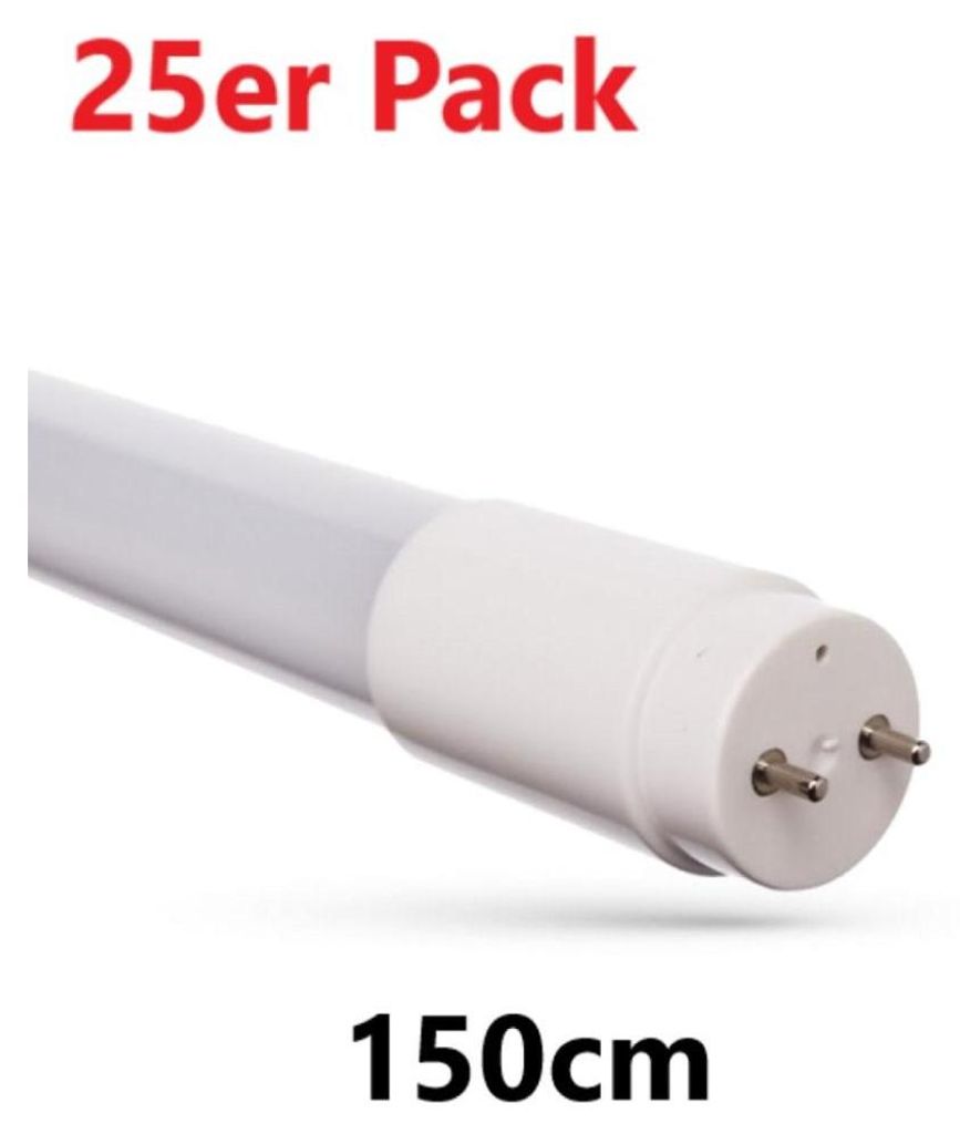 25er Pack Spectrum LED 150cm Röhre G13 Tube Glas T8 Leuchtstoffröhre 24W 2500lm Neutralweiß 4000K