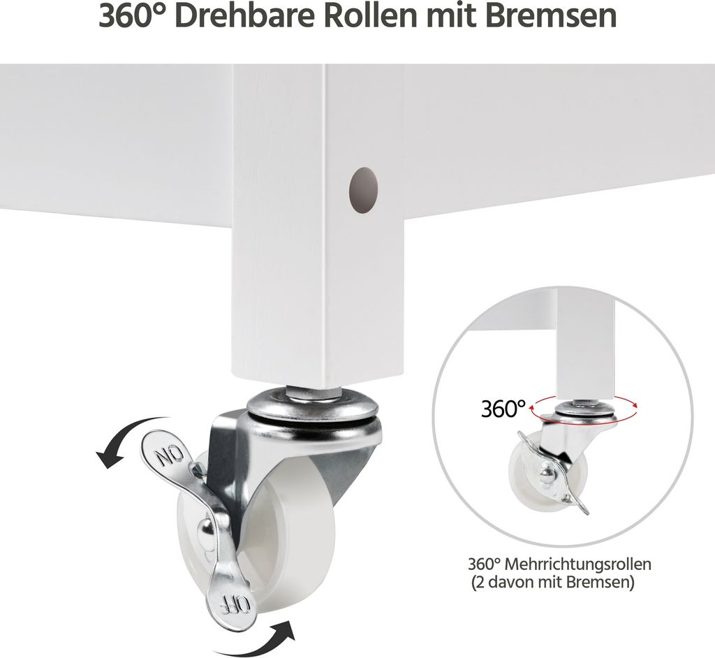 Yaheetech 2 Ebene Küchenwagen mit Rollen Servierwagen mit Produktbild 14