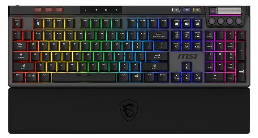 Clavier Gaming MSI Strike Pro W Silent US Noir - Switchs Cherry MX Red
