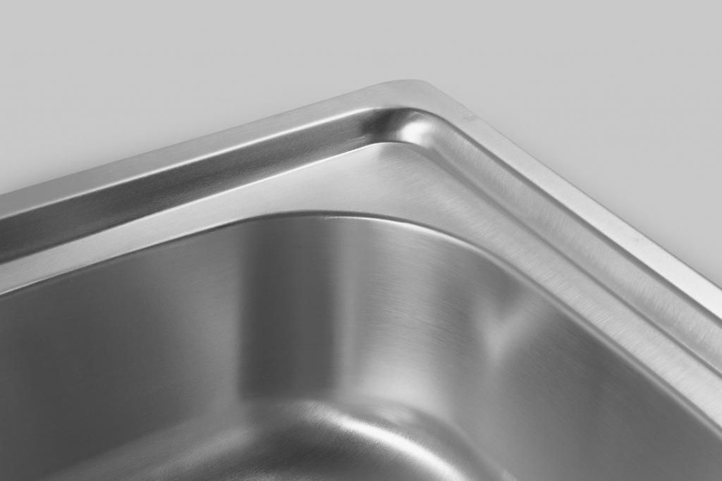 Aqualine Abwäschen - Spültisch 810x460 mm, Edelstahl Produktbild 3
