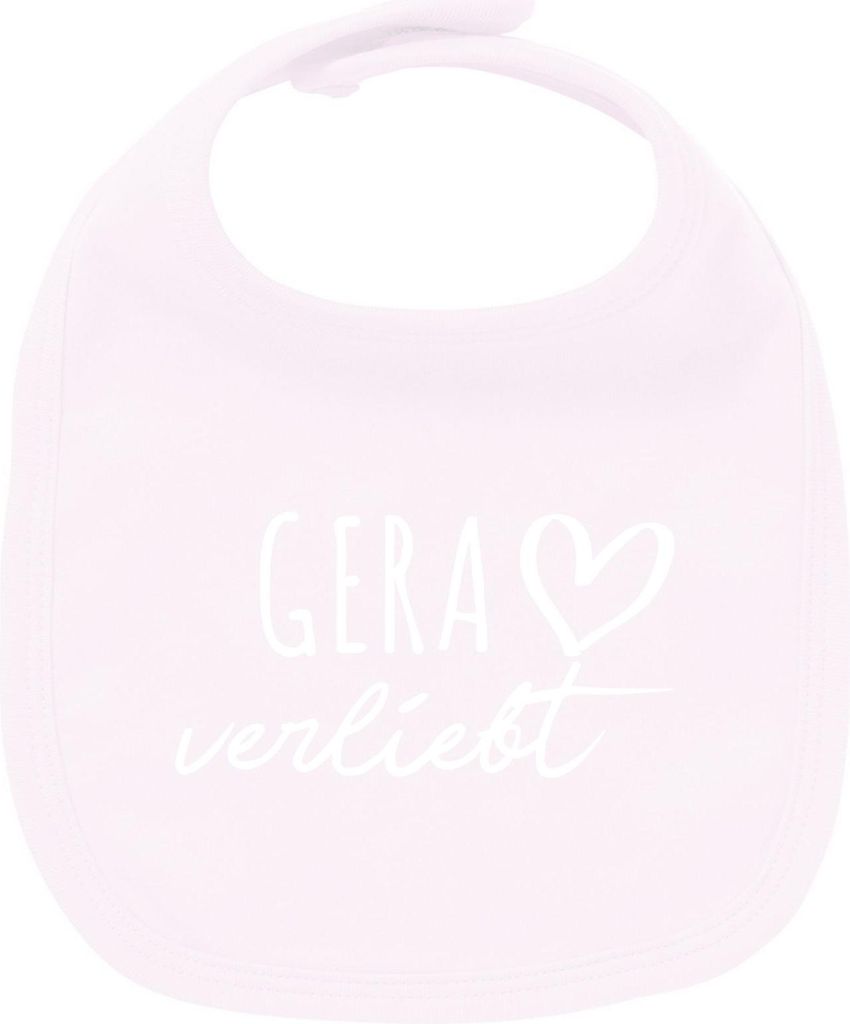 Huuraa Unisex Babylatz Gera verliebt Geschenk Babypink Baumwolle Gera Mitbringsel