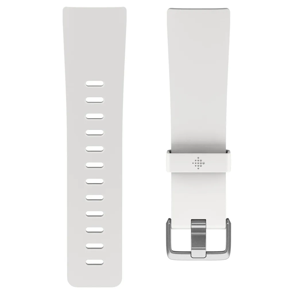Bracelet de rechange Fitbit Versa blanc en silicone souple et robuste - 2