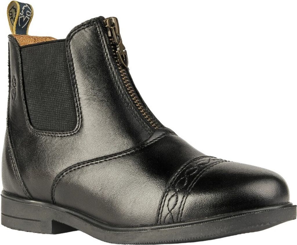 Moretta - Kinder Stallstiefel "Materia", Narbiges Leder ER1703 (30 EU) (Schwarz)
