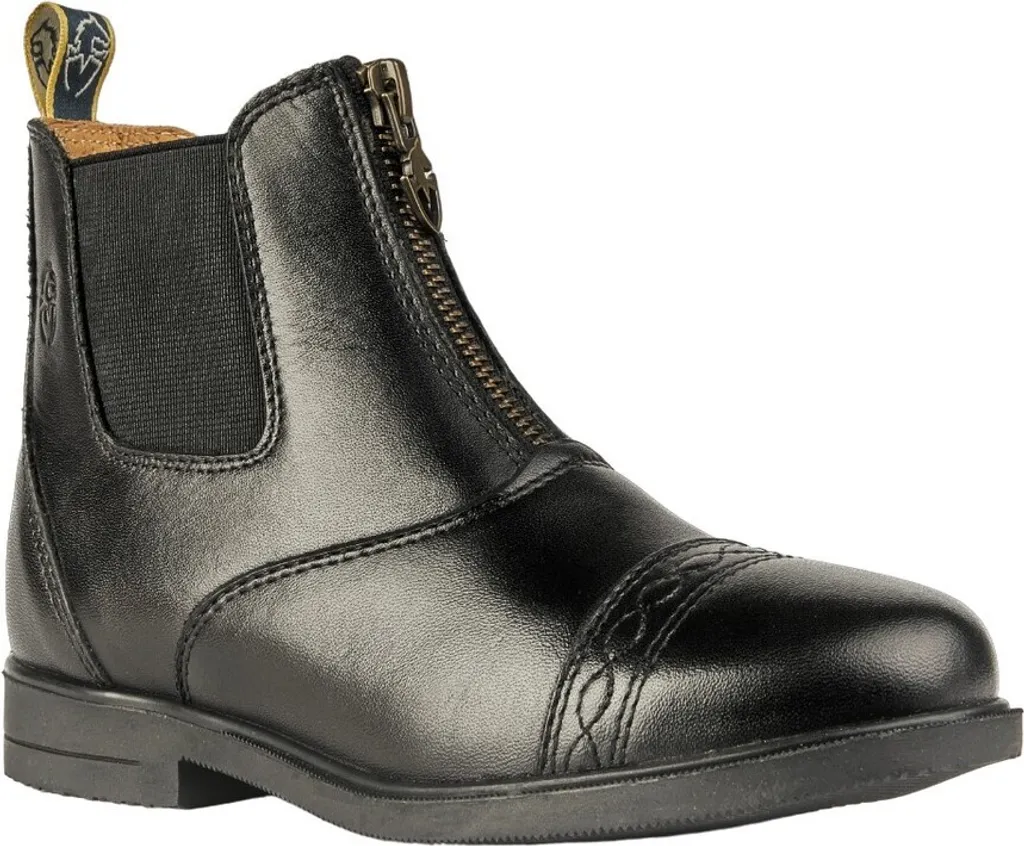 Bottes de pansage enfant Moretta Materia ER1703 noir taille 20 en cuir