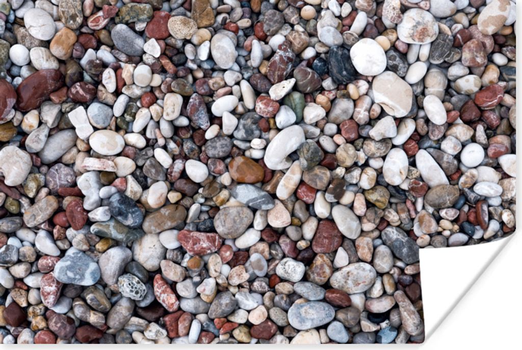 MuchoWow Poster Naturstein - Schotter - Steine 30x20 cm - Plakate - Print