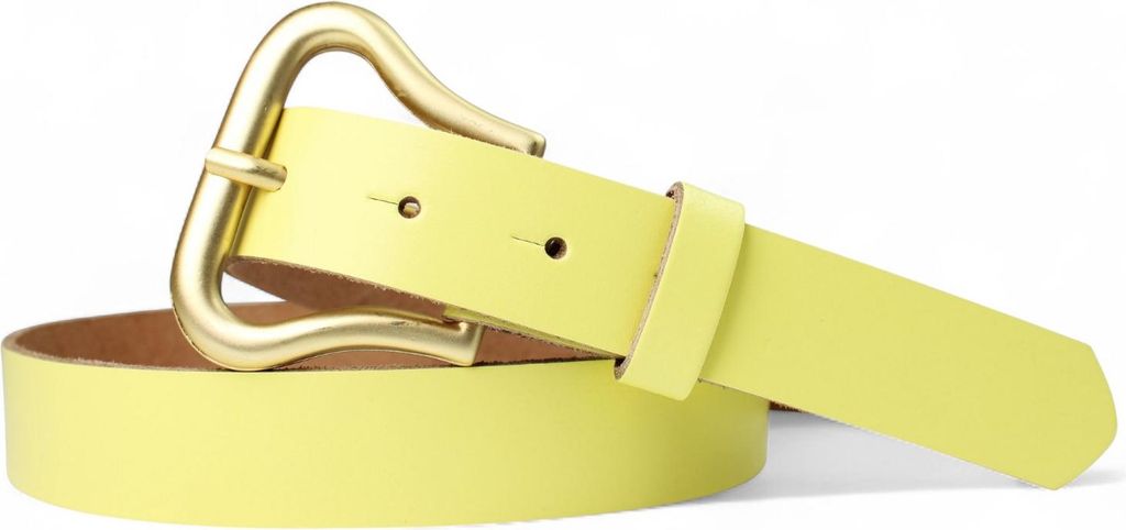 FRONHOFER Damen Ledergürtel mit formschöner Gürtelschnalle in mattgold, 3 cm, echt Leder