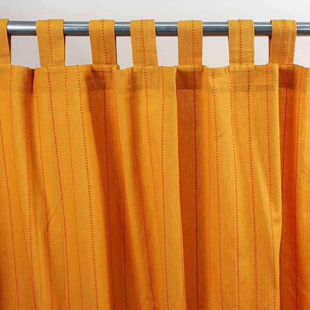 Tenda in cotone bicolore giallo 150x250 Immagine del prodotto 