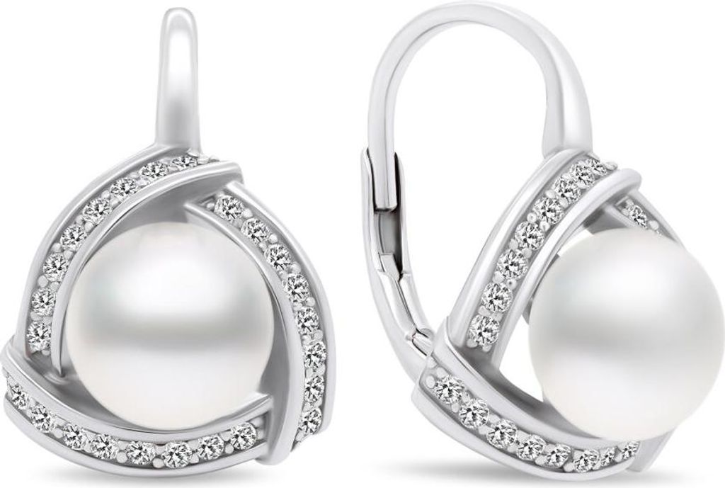 Perlenohrringe aus Silber EA393W