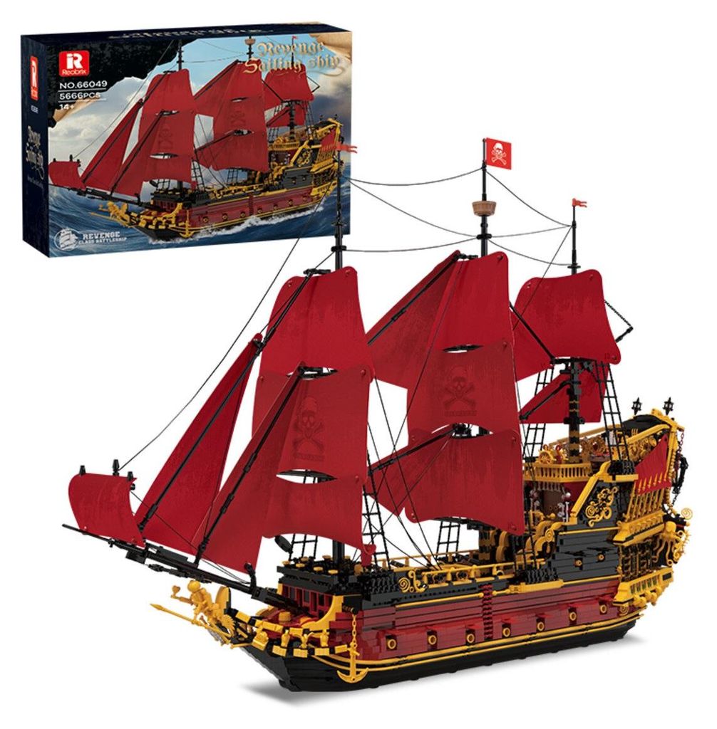 Reobrix 66049 Nave pirata - Set di costruzione a incastro, Immagine del prodotto 