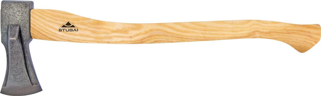 STUBAI Superspalter Natureline 1800 g | Profi-Spaltaxt mit Keilstegen für Kamin- & Brennholz | Geschmiedetes Forstwerkzeug aus Stahl | 700 mm lang