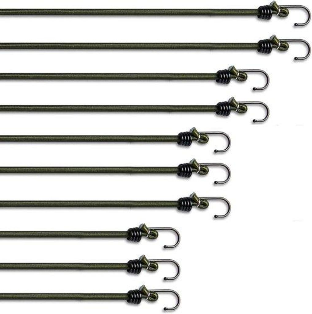 Universal touwset mit Haken, 12-teilig, vielfältige Größen, Reisgurten mit Haken, sehr starke Hakenriemen, geeignet für Segel, Fahrräder, Moto...