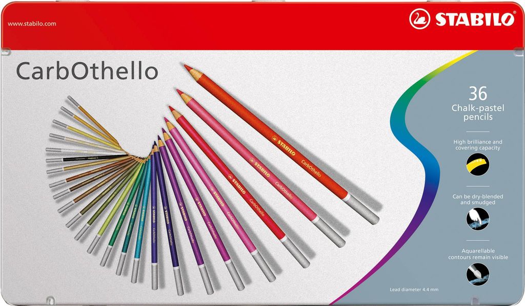 Pastellkreidestift - STABILO CarbOthello - 36er Metalletui Produktbild 